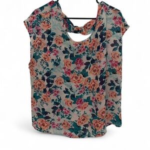 Torrid Floral Print Chiffon Blouse